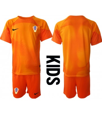 Croatia Goalkeeper Replica Away Stadium Kit for Kids World Cup 2022 Short Sleeve (+ pants)